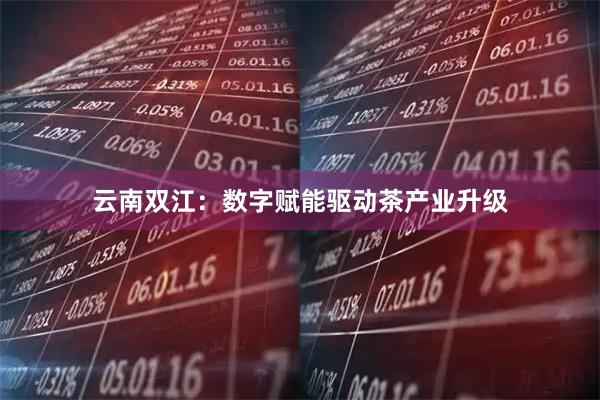 云南双江：数字赋能驱动茶产业升级