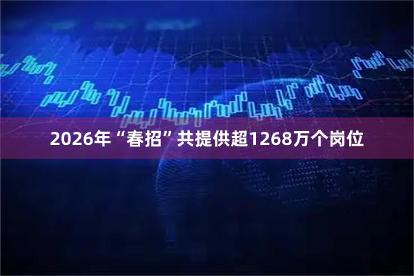 2026年“春招”共提供超1268万个岗位