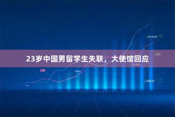 23岁中国男留学生失联，大使馆回应